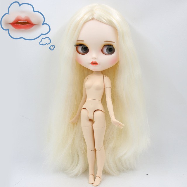 Icy Nude Factory Blythe Doll Custmized Carvd Lips Teeth Matte Face