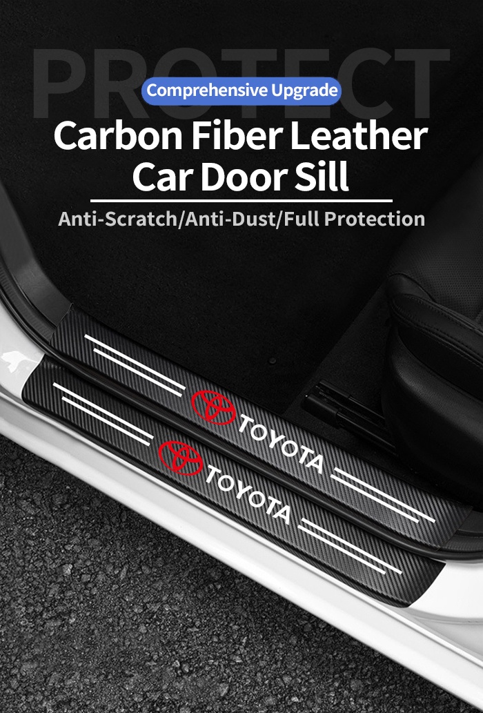 Toyota Raize Carbon Fiber Car Door Sticker Protector Auto Threshold