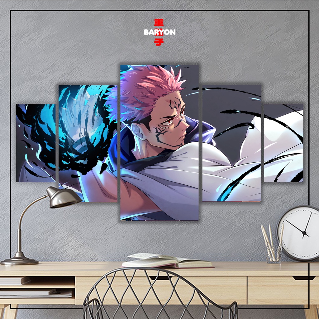 KAYU HIASAN DINDING Baryon Wall Hanging JUJUTSU KAISEN SUKUNA 1set Wall