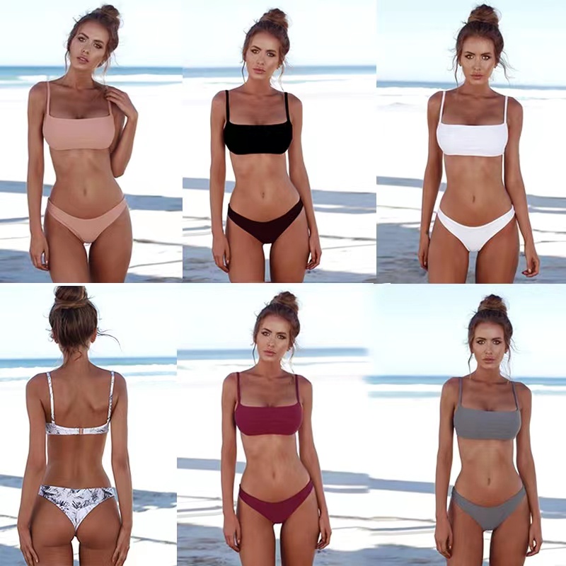 CODWith Padded Sexy Bikini Set Two Piece Swimsuit Bikini Backless