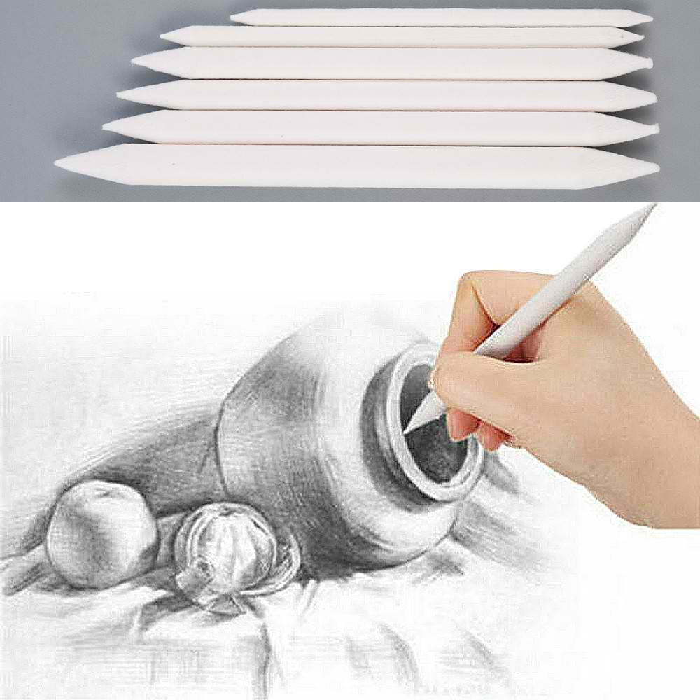 6 Pcs Art Blending Smudge Tortillon Stump Pencils Drawing Smudge Tool