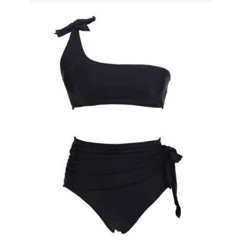 Vida One Shoulder Bikini Highwaist Two Piece Swimwear Shopee Philippines