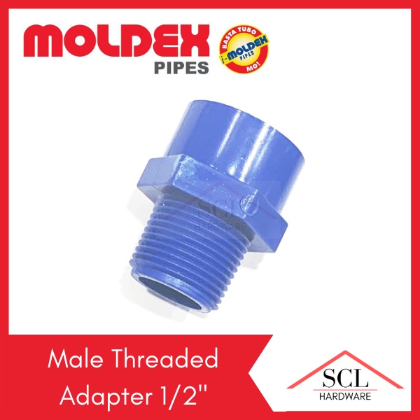 Moldex Pvc Blue Fittings Male Adapter Threaded Sold Per Pack