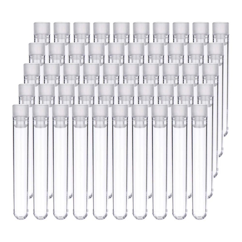 Pcs X Mm Transparent Laboratory Clear Plastic Test Tubes Vials