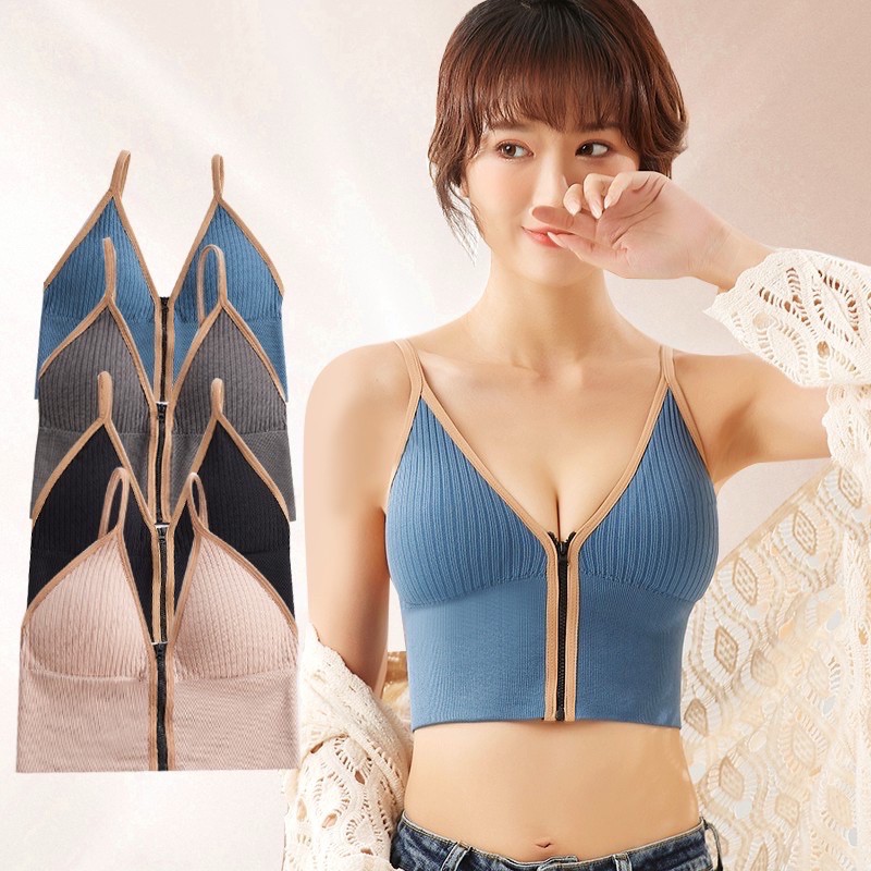 Fashion Triangle Cup Bra Sexy Lingerie Deep V Chest Wrap Brallete With Wipper Shopee Philippines