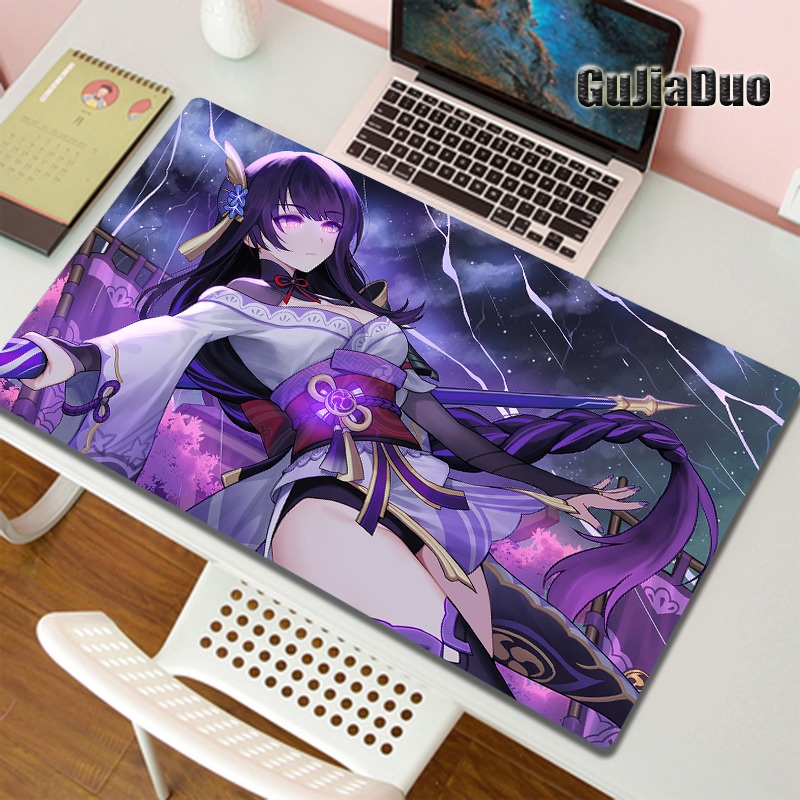 Genshin Impact New Role Raiden Shogun Mouse Pad Gamer Anime Non Slip