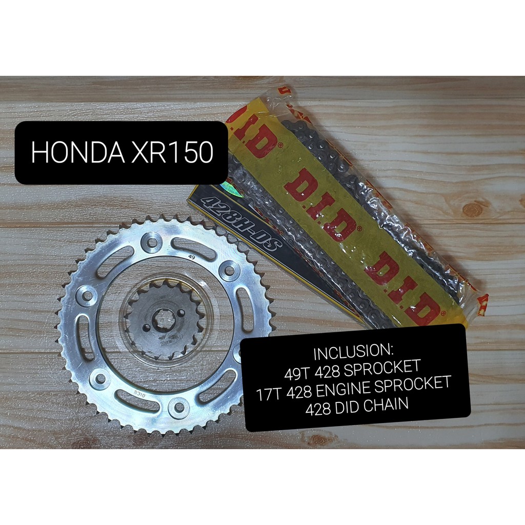 Ricarich T T Sprocket Set With Did Chain Honda Xr