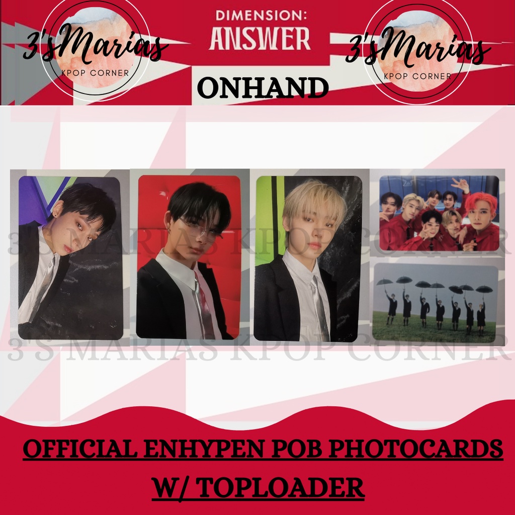 Enhypen Official Dimension Answer Nd Round Pob Photocards Onhand