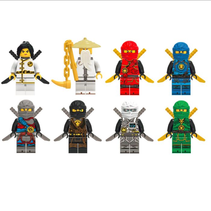 Ninjago Lloyd Kai Jay Cole Zane Nya Sensei Wu Minifigure Set Lego