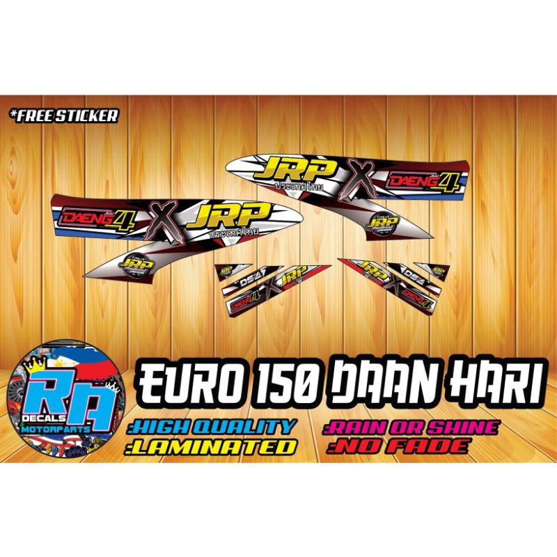 Euro 150 Daan Hari JRP X Daeng Sai 4 Decals Shopee Philippines