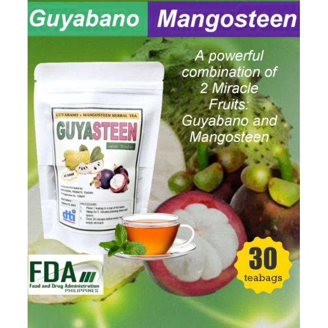 Guyasteen Herbal Tea Guyabano Mangosteen Teabags Shopee