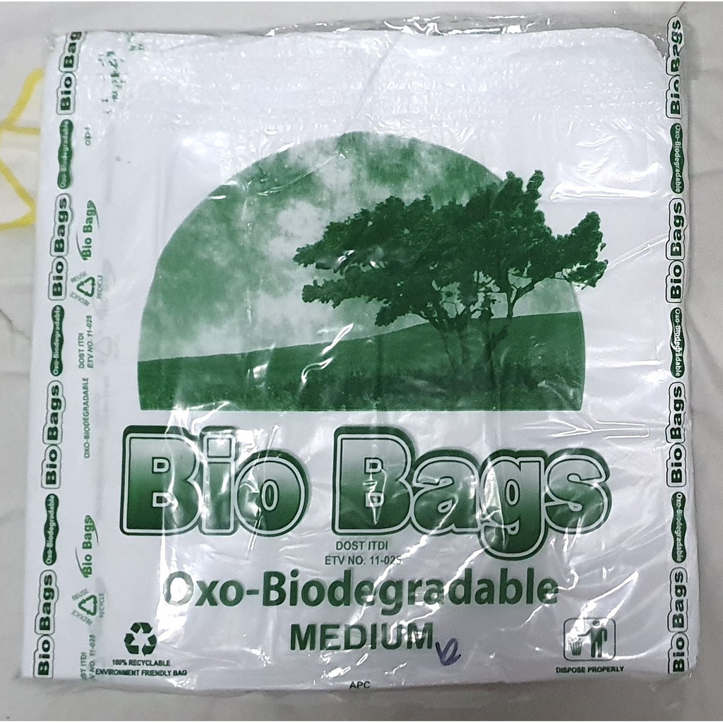 Bio Bags Oxo Biodegradable Plastic Sando Bag White 1 Pack 100 Pieces