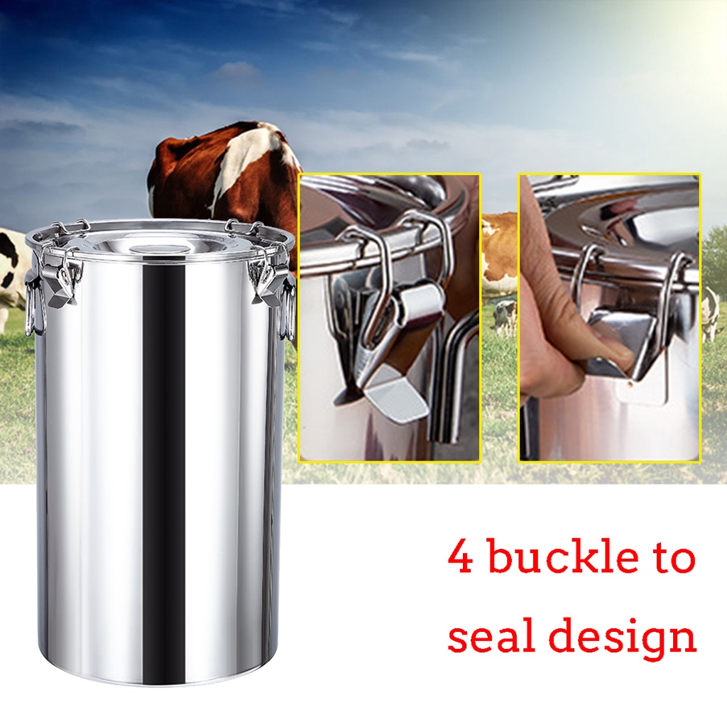 L L Stainless Steel Milk Can Water Bucket Wine Pail Oil Barrel Tea