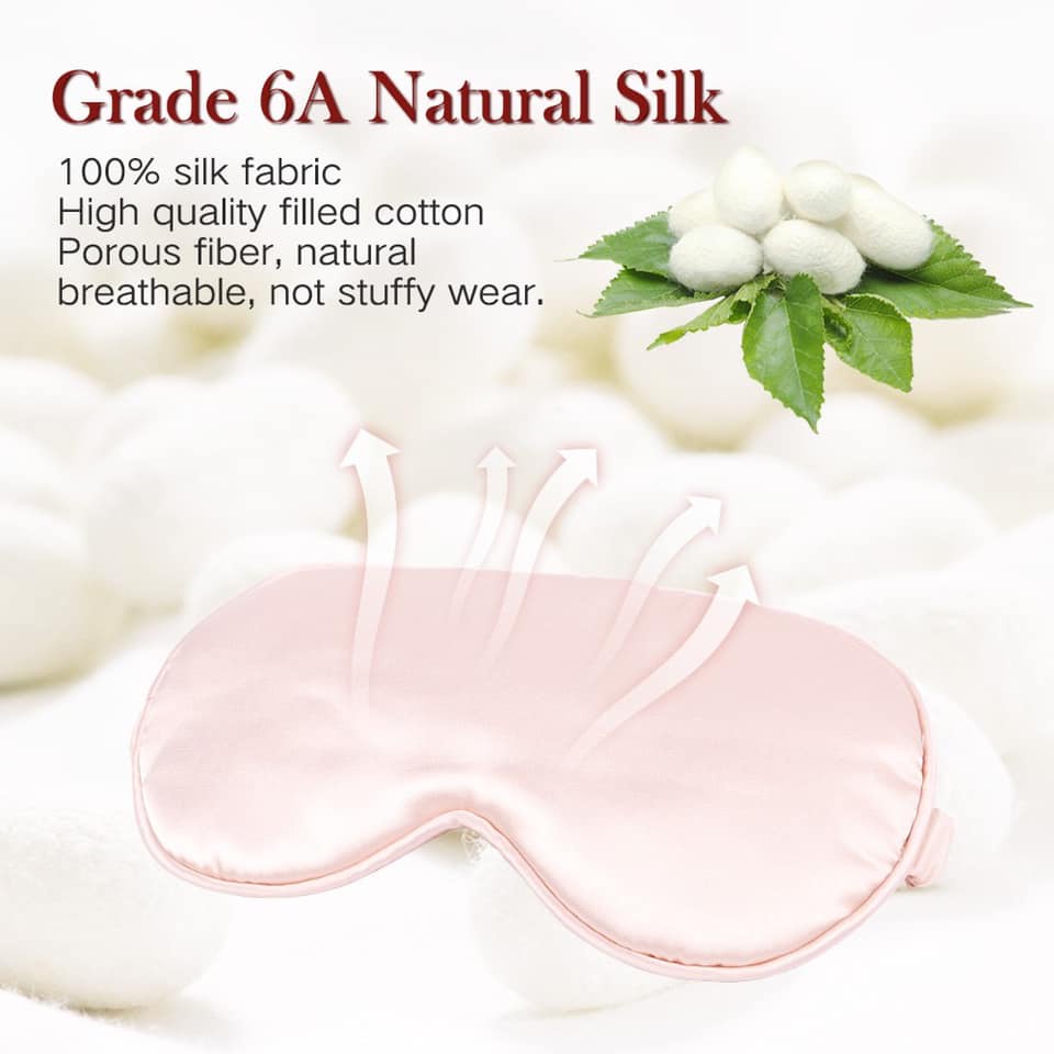 Natural Super Soft Sleep Eyes Mask Silk Shading Eyeshade Face Sleeping