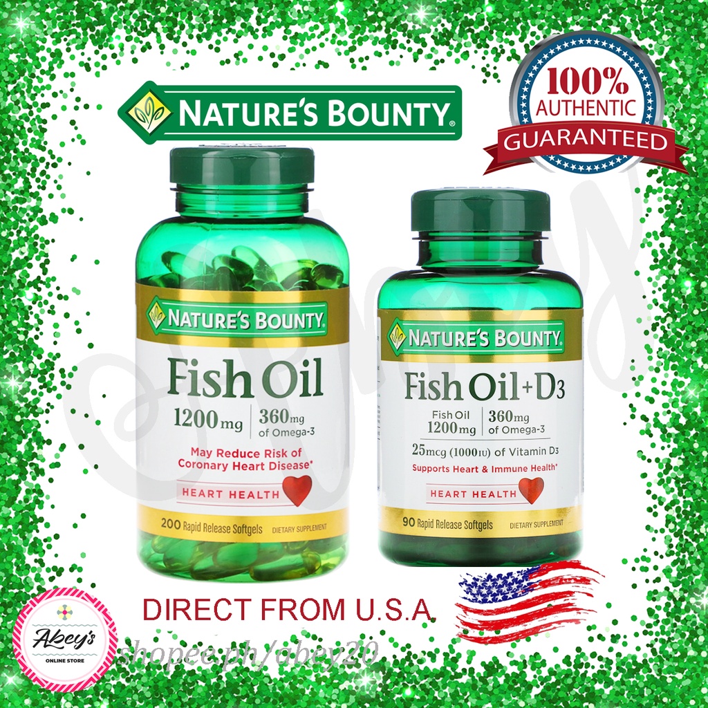 Nature S Bounty Fish Oil Mg Rapid Release Softgels Plus D