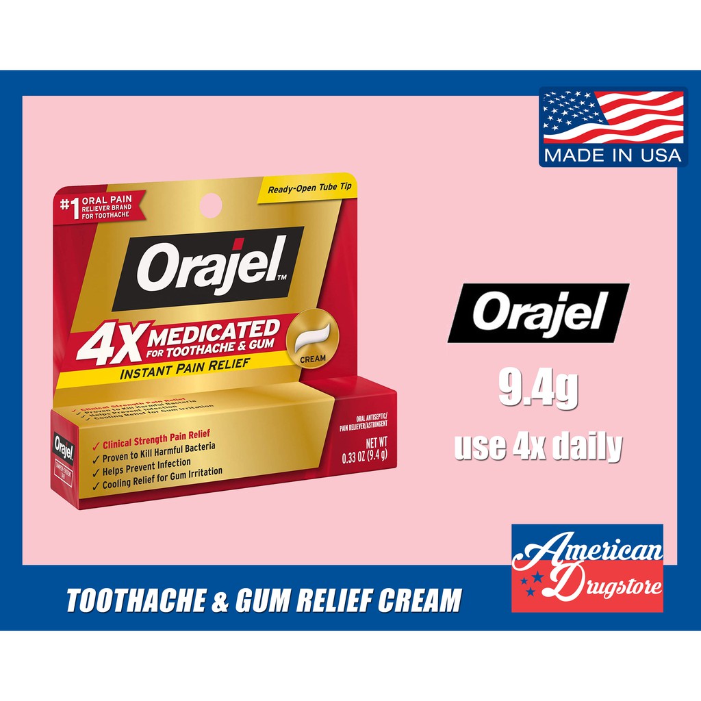 Orajel Medicated For Toothache And Gum Irritation Instant Pain Relief