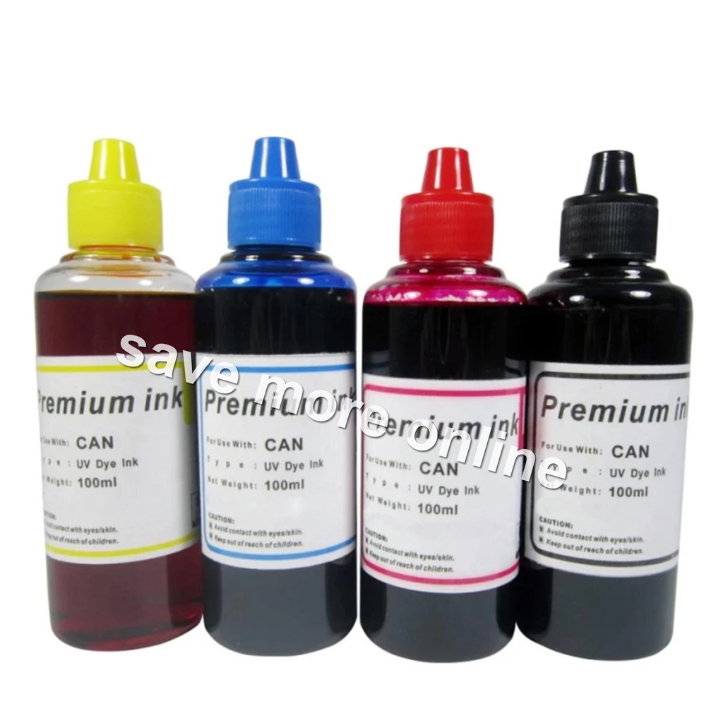 Premium Uv Dye Ink Compatible With Canon Hp Inkjet Printers Ml Cmyb