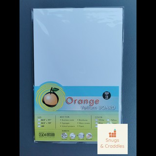 Pack Orange Specialty Vellum Board Paper Gsm White A Short