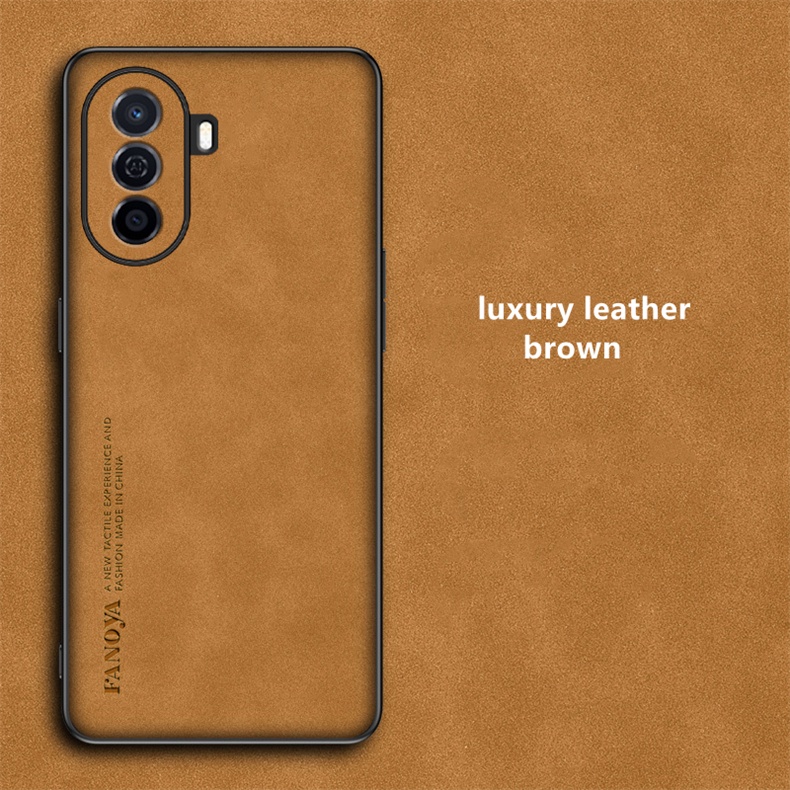 Luxury Sheepskin Leather Casing For Huawei Nova Y Plus Y Plus