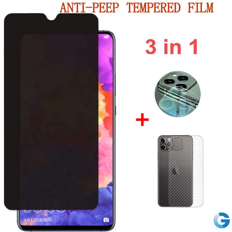 3 In 1 Anti Spy Privacy Tempered Glass Xiaomi Redmi Note A1 11 11s 10