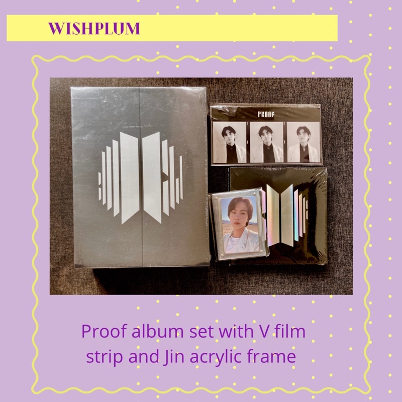 BTS Proof Album With V Film Strip And Jin Acrylic Frame POB Shopee