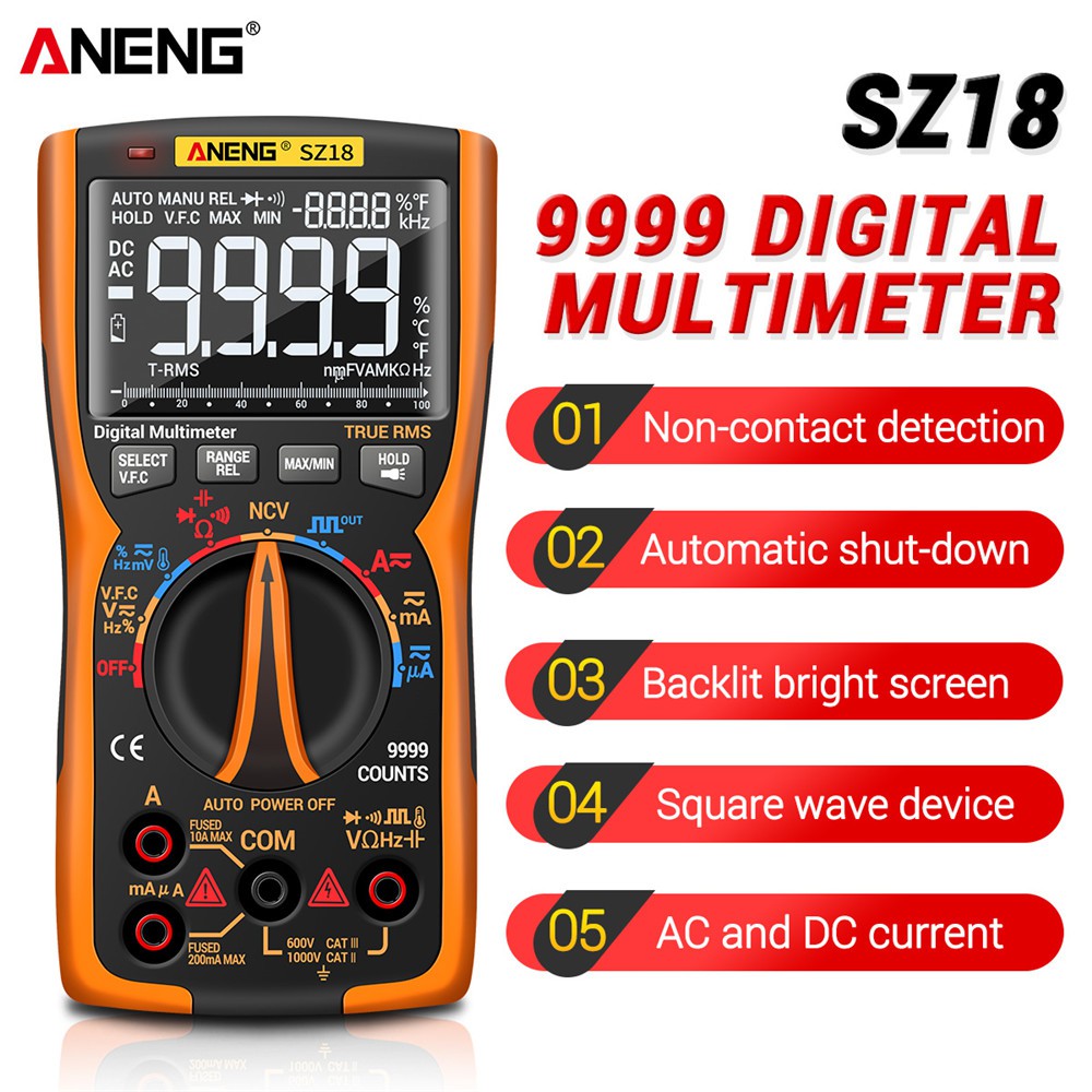 Aneng Sz Digital Multimeter Profesional True Rms Tester Ac Dc