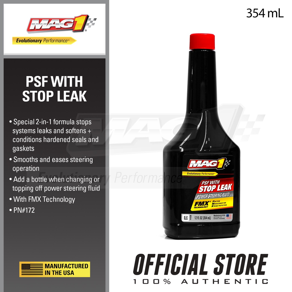 Mag Car Power Steering Fluid With Stop Leak Additive Oz Ml