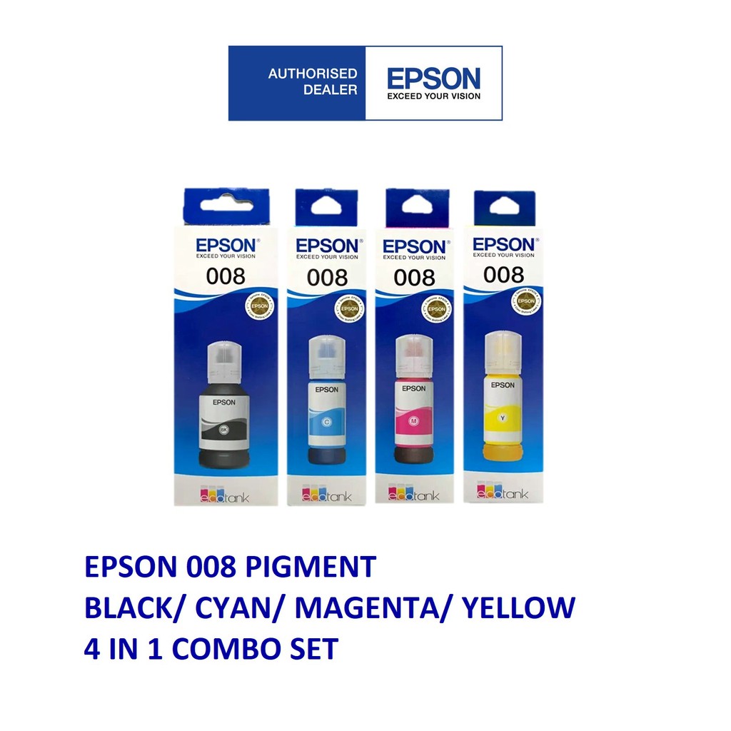 Epson Pigment Bk C M Y Ink Bottles For L L L L