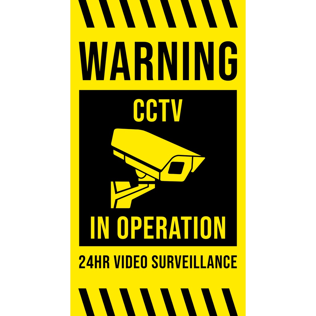 CCTV SIGNAGE Acrylic 5x9 Inches 3mm Thick Outside Camera Signage