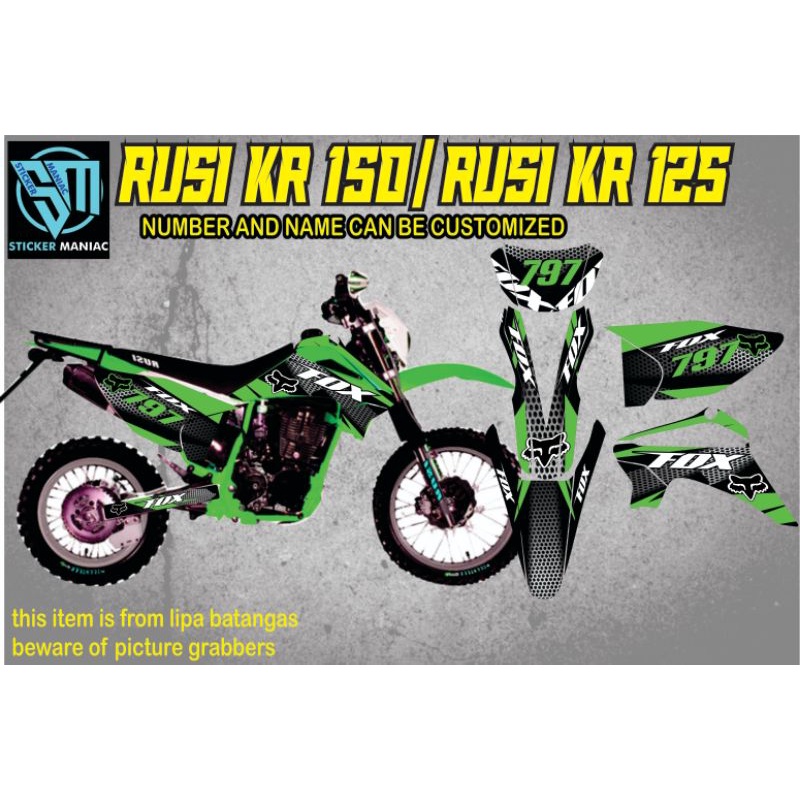 Rusi KR 150 Rusi KR 125 Full Body Decals Shopee Philippines