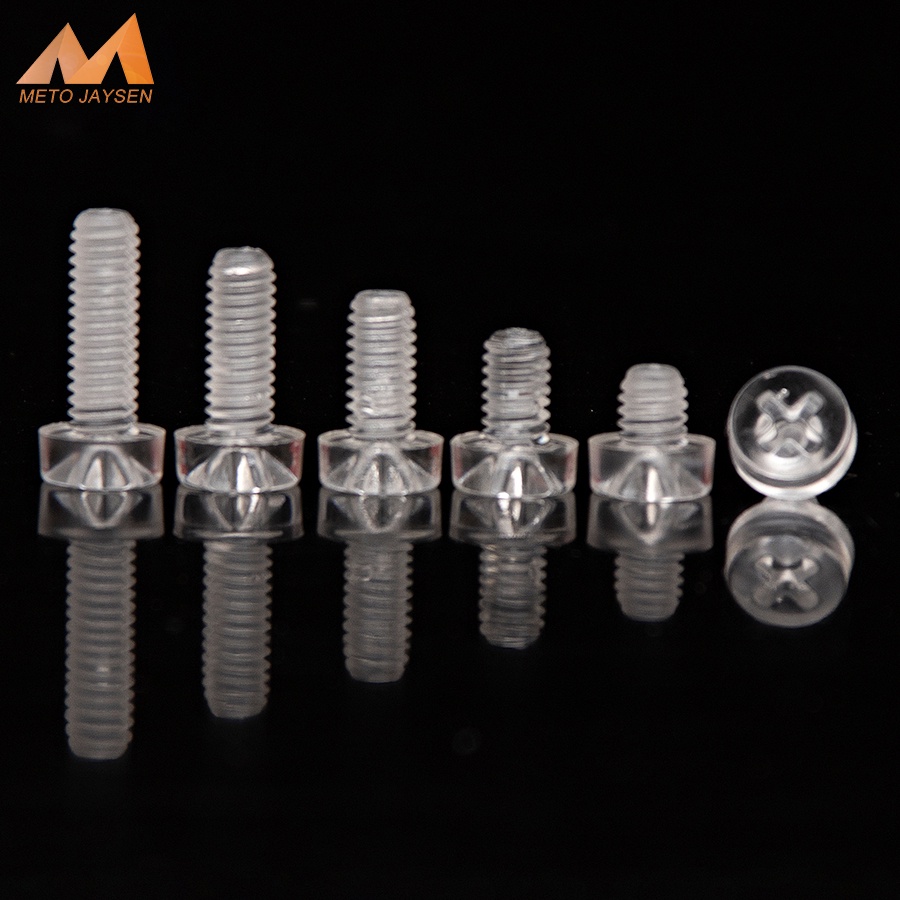 M3 M4 M5 M6 Transparent Phillips Round Head Nylon Screw Acrylic Clear