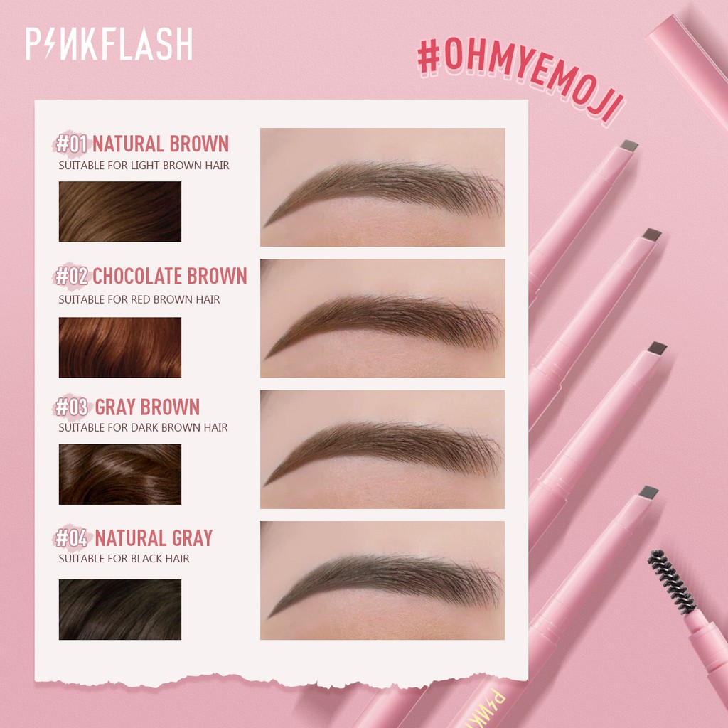 Pinkflash Ohmyemoji Automatic Eyebrow Pencil Lasting Hours Waterproof