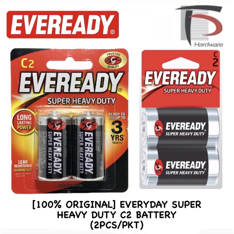 Original Eveready Super Heavy Duty C Battery Pcs Pkt