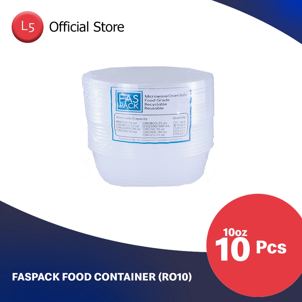 FASPACK Microwavable Round Food Container RO1 RO3 RO10 RO16 RO25 RO30