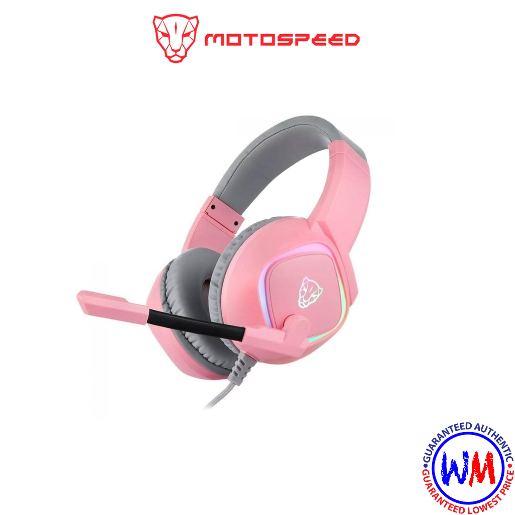 Motospeed G Rgb Wired Gaming Pink Headset Shopee Philippines