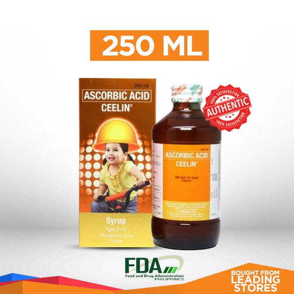 Ceelin Ascorbic Acid Syrup Ages 2 12 Years Old Shopee Philippines