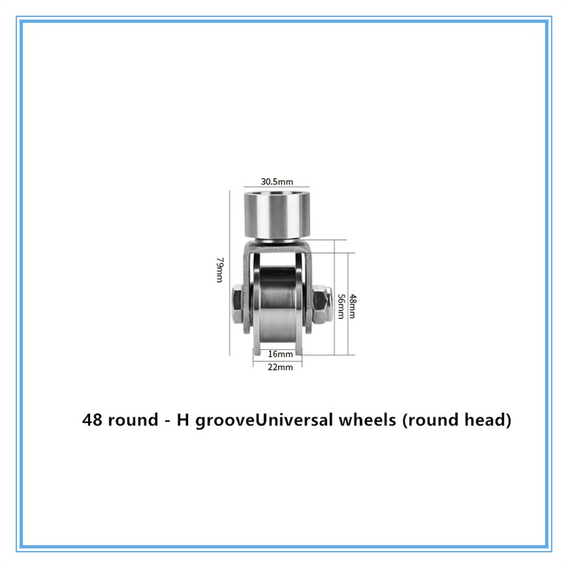 Pc Stainless Swivel Rotational Gate Roller Wheel U Y V Or