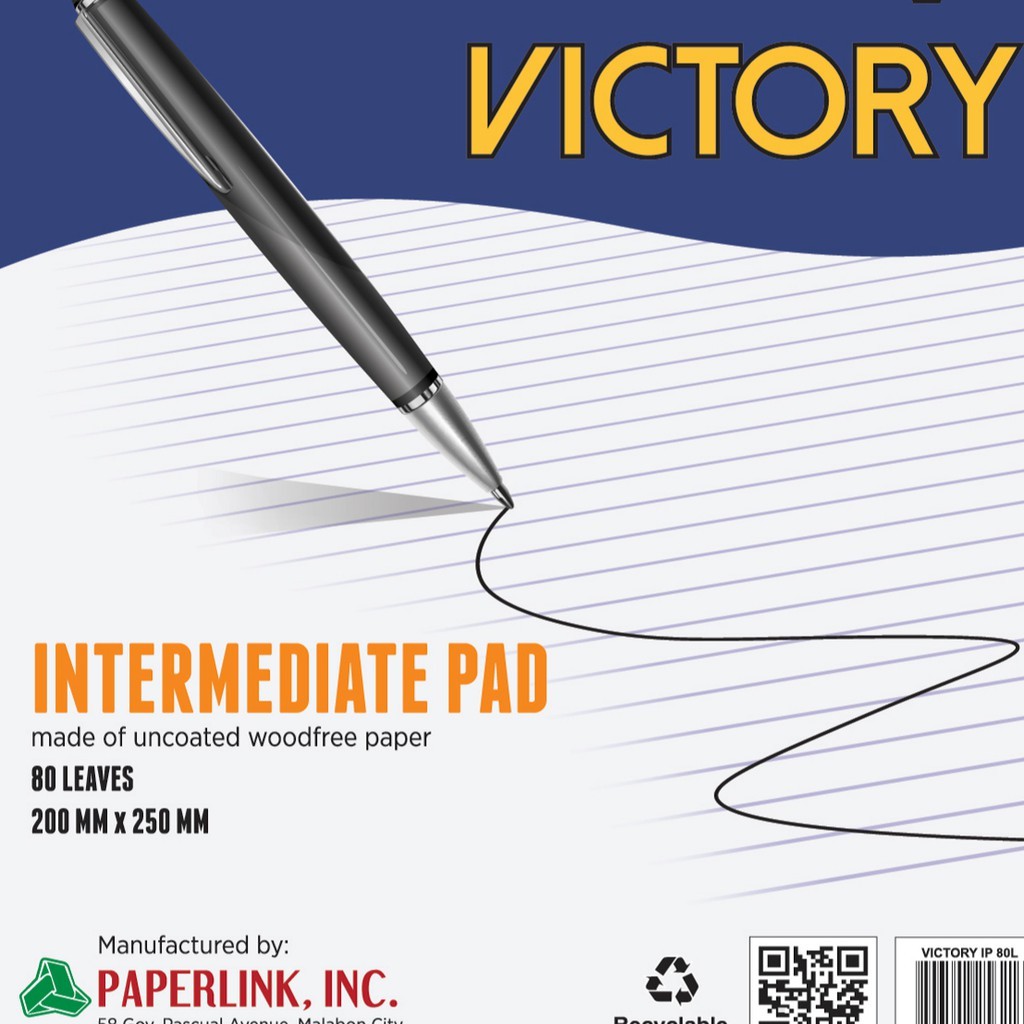 Pads Victory Intermediate Pad Sold Per Ream Shopee Philippines