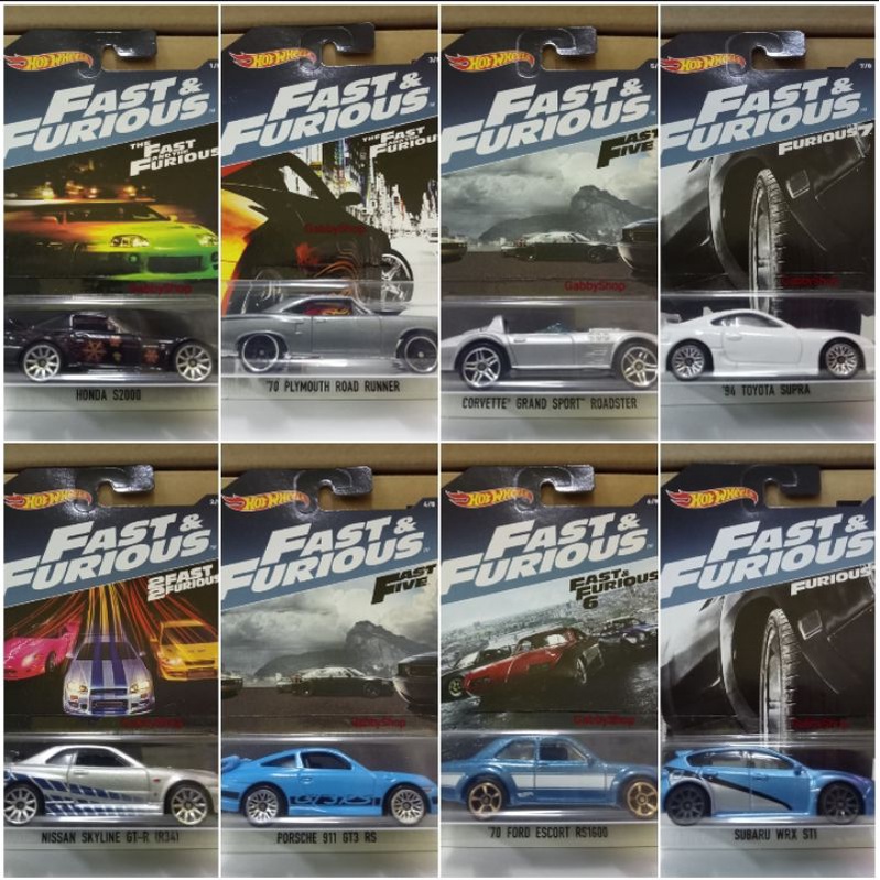 Hot Wheels Set Pcs Fast Furious HONDA S NISSAN R PLYMOUTH