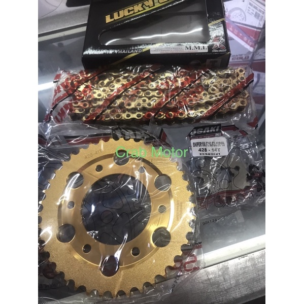 OSAKI Lucky Gold Sprocket Set Sniper 150 155 MXi FZ16 FZi Shopee