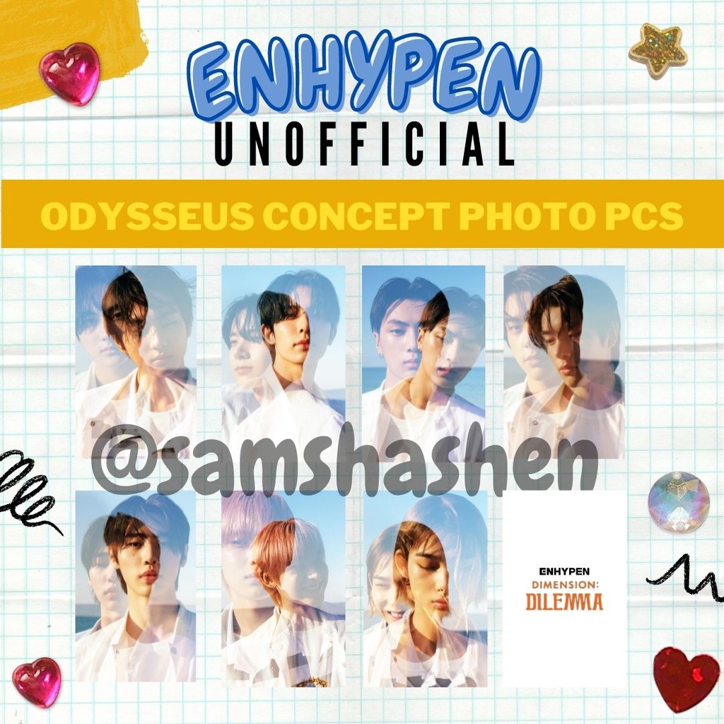 ENHYPEN UNOFFICIAL DIMENSION DILEMMA CONCEPT PHOTO PHOTOCARD SET