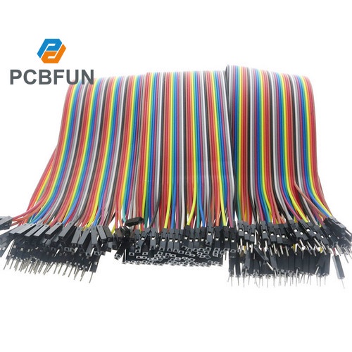 Pcbfun Dupont Cables 40Cm 40Pin 2 54Mm Male To Female Breadboard Jumper