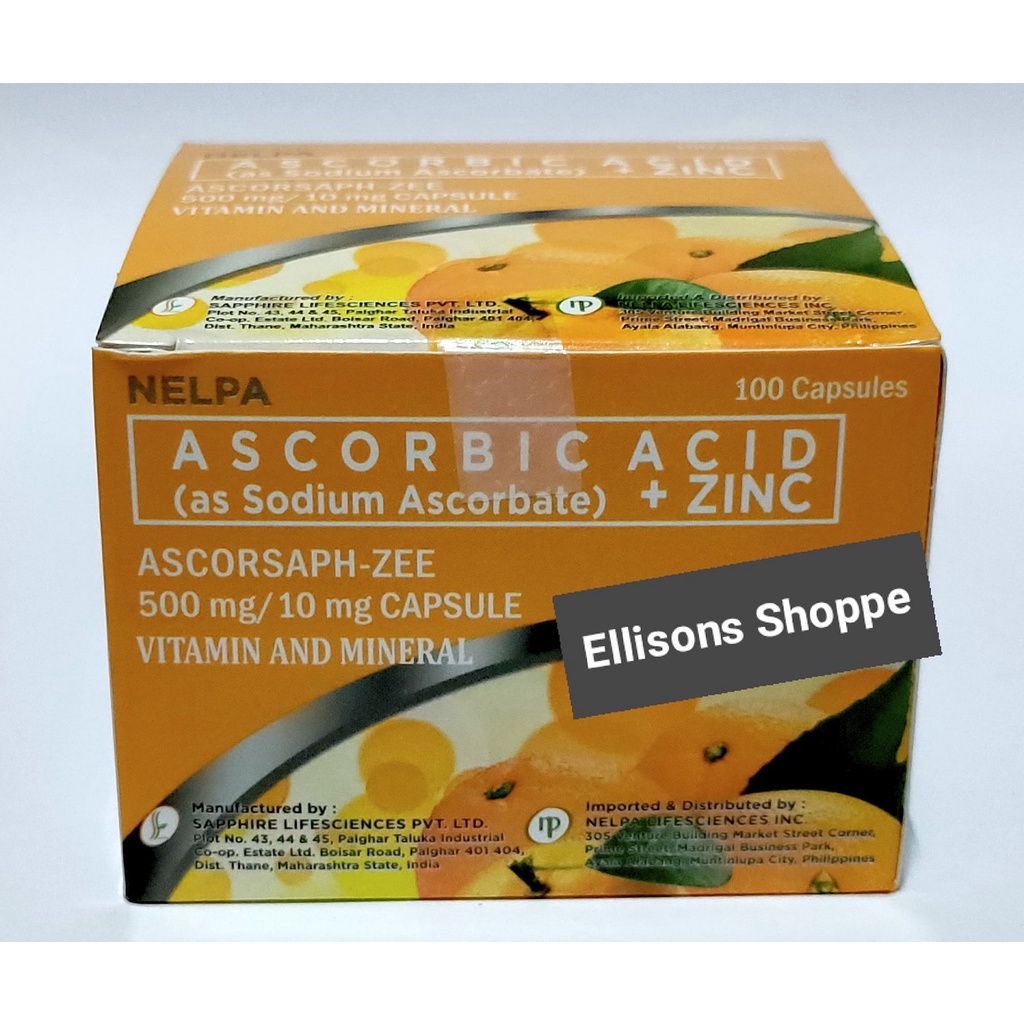 Ascorsaph Zee 500mg 10mg Ascorbic Acid As Sodium Ascorbate Zinc 100