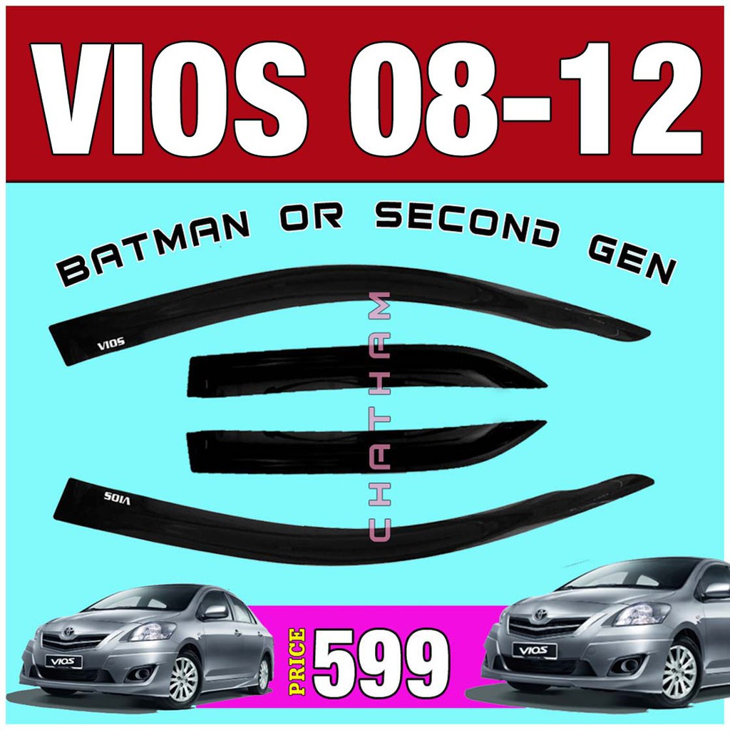 Rain Guard For Toyota VIOS 2003 To 2021 Gen1 Robin Gen2 Batman Gen3