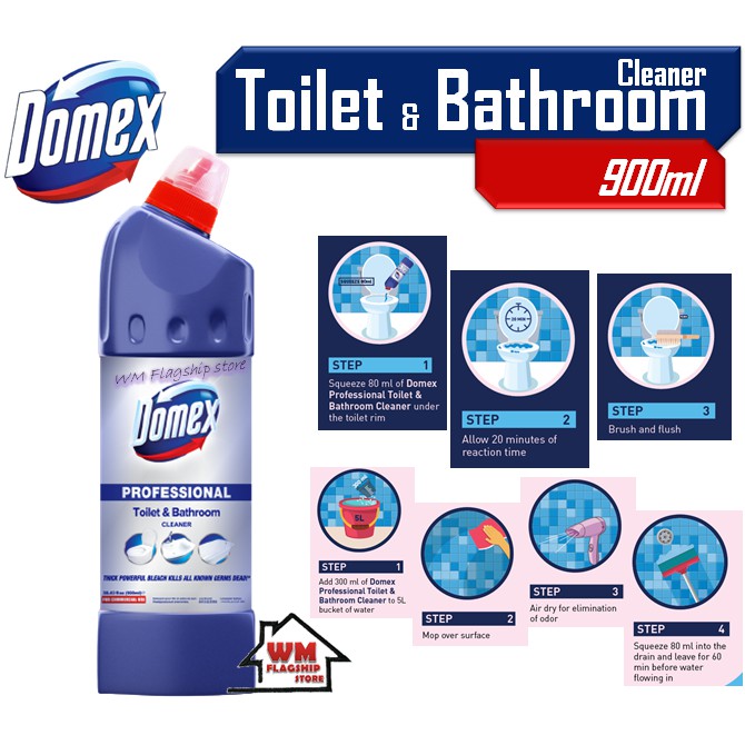 Domex Professsional Toilet Bathroom Cleaner 900ml Shopee Philippines