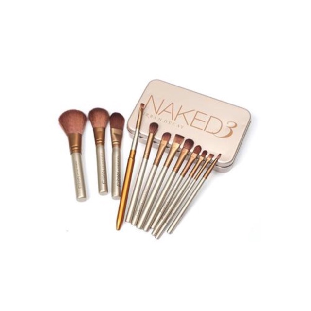 Naked 3 Makeup Brush Set 12pcs Shopee Philippines