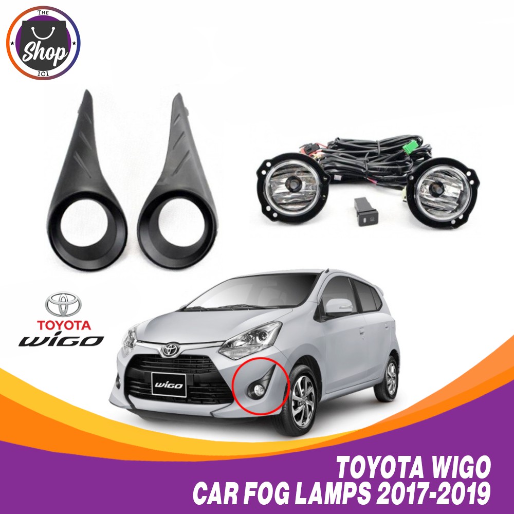 Toyota WIGO 2017 2019 Fog Lamp Fog Light Assembly Bumper Lamp Set DLAA