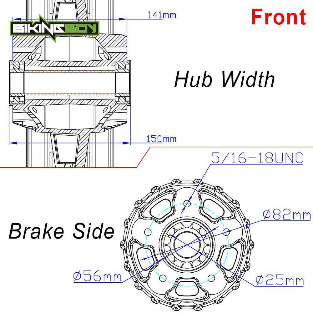 BIKINGBOY 21 X 3 5 Dual Disc Front Wheel Rim Hub 36 Fat King Spoke