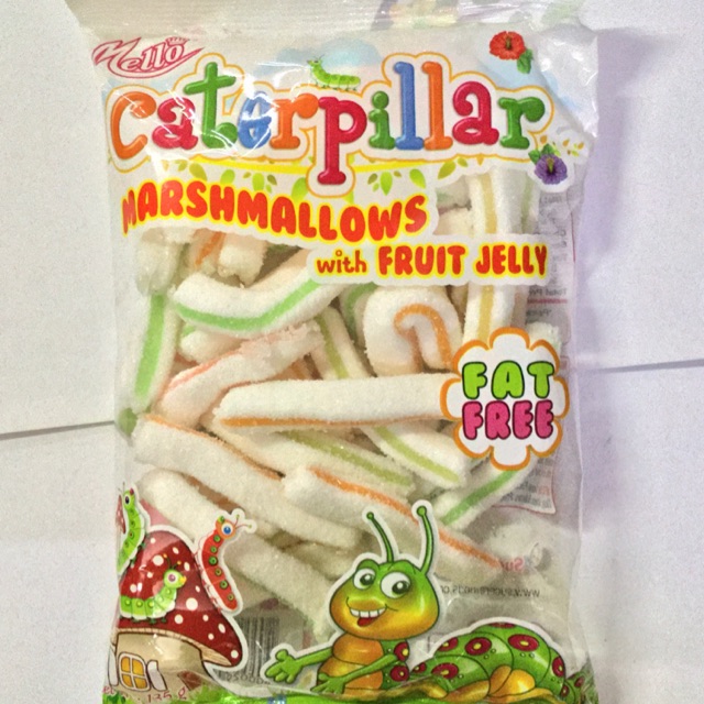 Mello Caterpillar Marshmallows With Fruit Jelly G Shopee Philippines