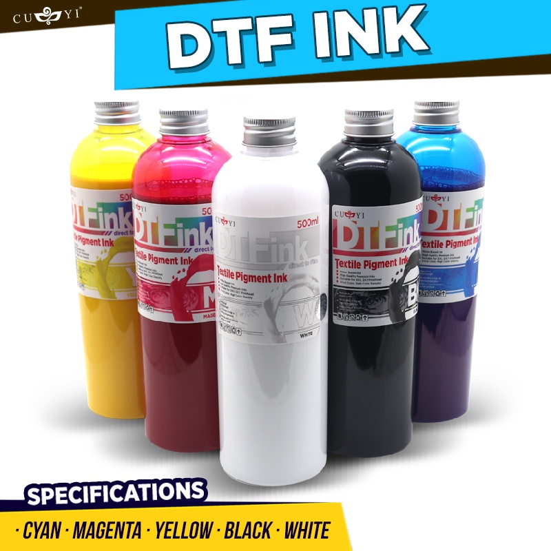 Dtf Direct To Film Textile Pigment Ink C M Y K White Cuyi Ml